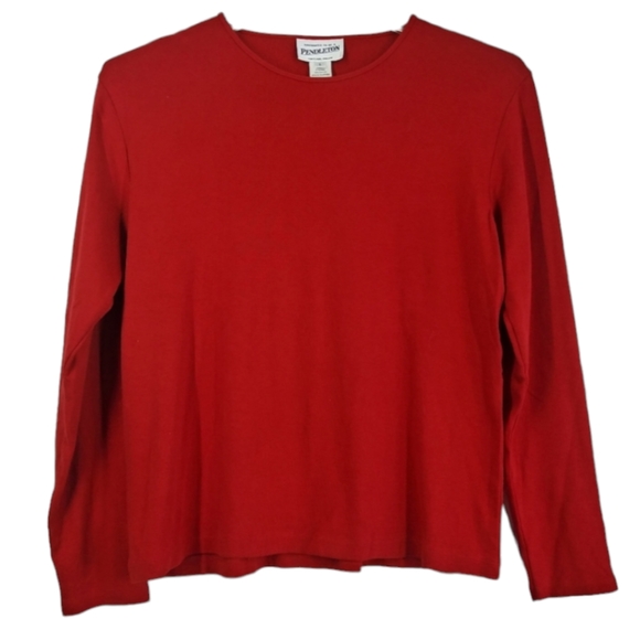 Women's Bundle Worthington Button Down Sweater/ Pendleton Long Slv Tee Size L - Picture 6 of 9